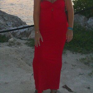 SHEIN women’s red two piece maxi skirt set